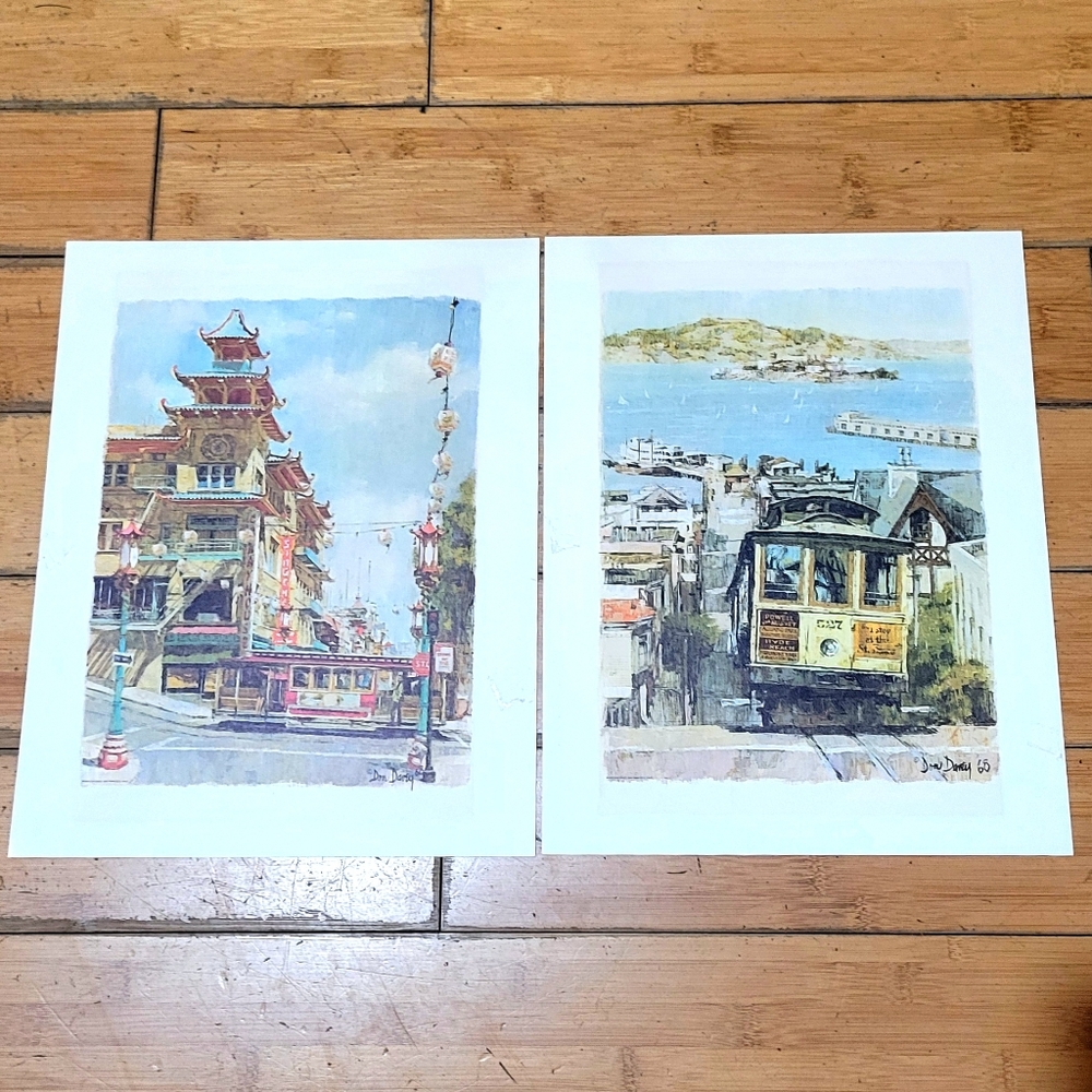 Two Vintage San Francisco prints by Don Davey, created in 1968